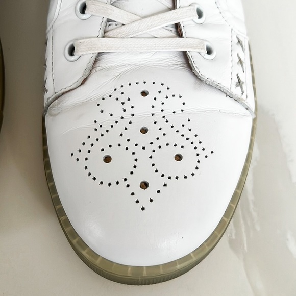 Zanzara Drum White Soft Lace Up Leather Sneakers Men’s Sz 10.5 - Picture 6 of 16